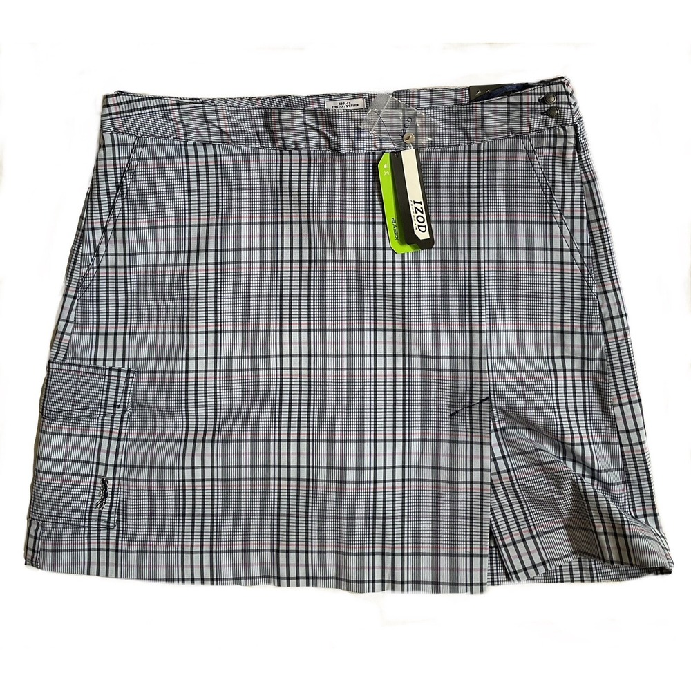 Ladies IZOD Perform-x Skort Size 12.  Plaid. ‎ Cool-fix.